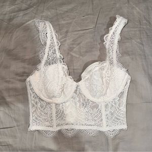 Size 32C Victorias Secret White Lace Bra/Bralette